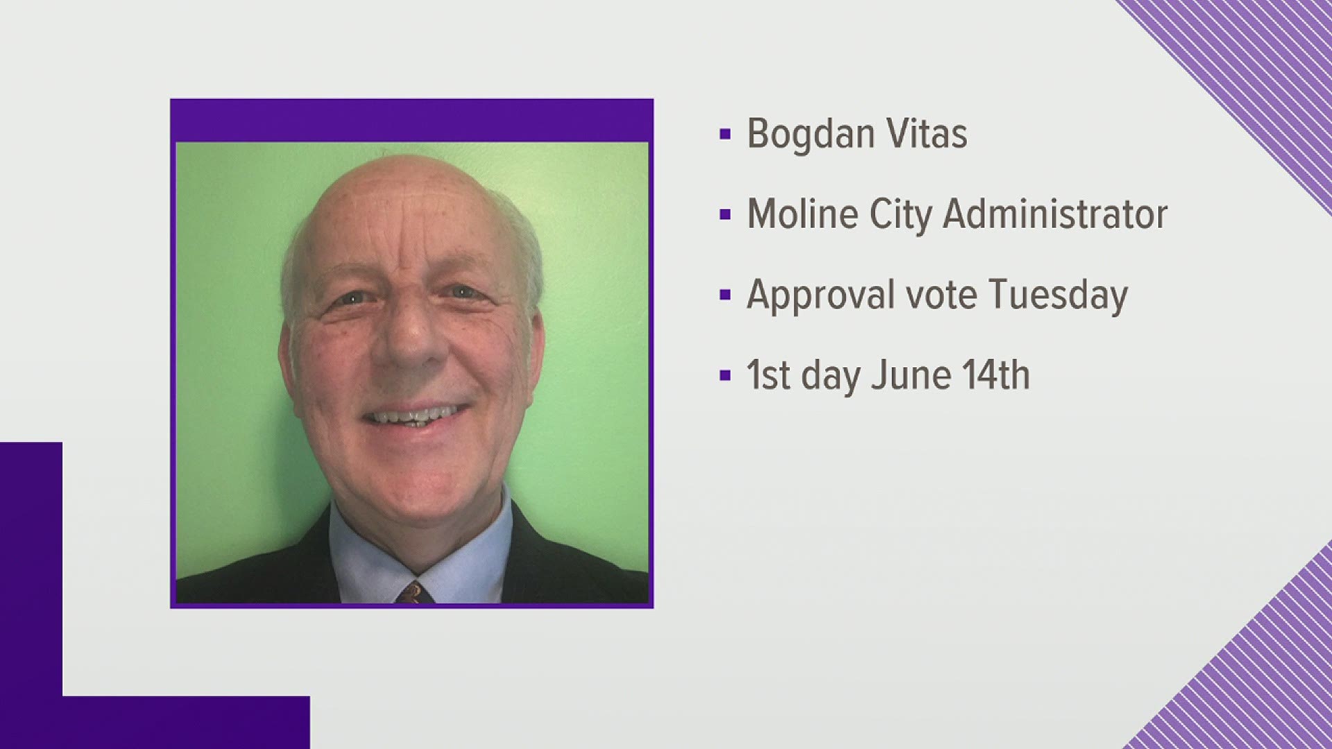 On Tuesday, the City Council will vote on whether to employ Bogdan Vitas, Jr. as the new City Administrator.