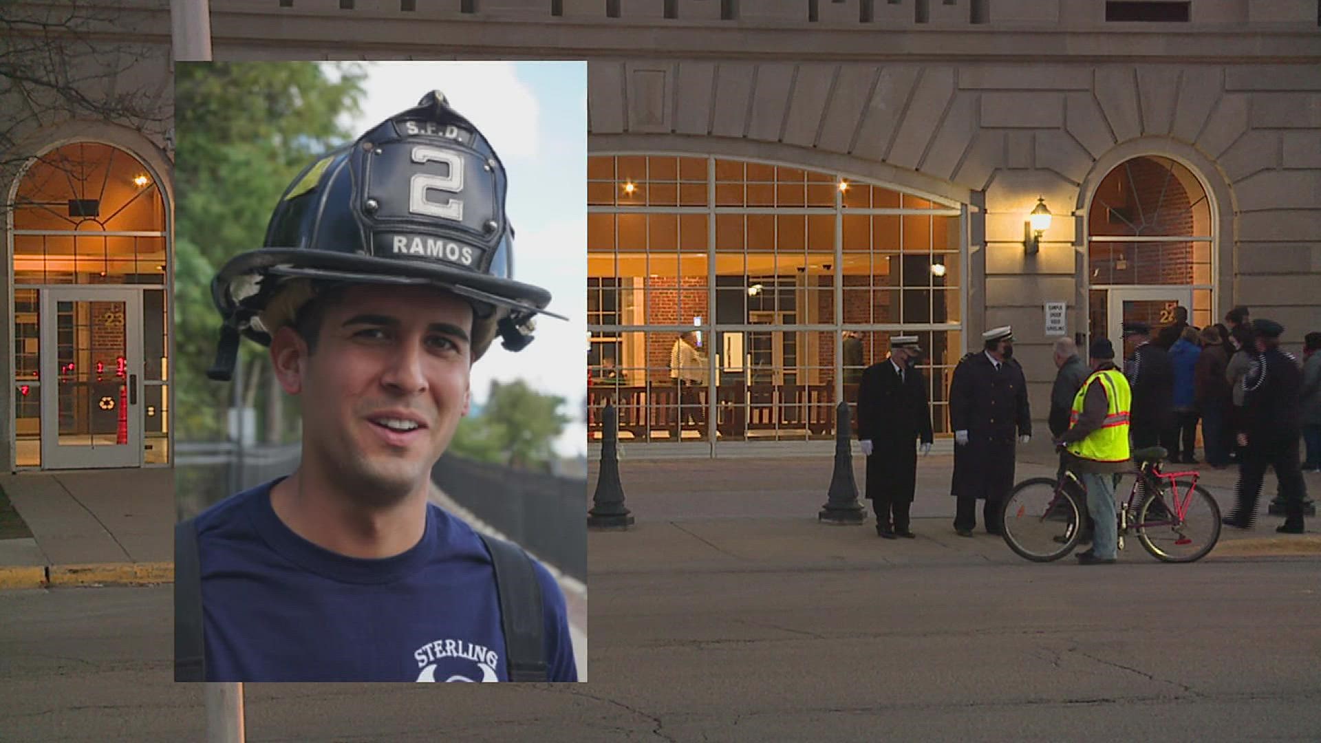 Garrett Ramos was a nine year veteran of the Sterling Fire Department. He was posthumously promoted to captain before Wednesday's visitation.