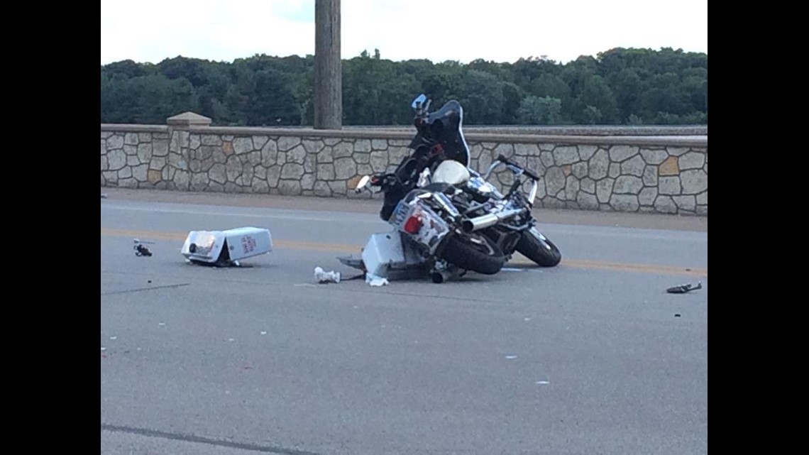 Motorcycle crash on River Drive in Davenport