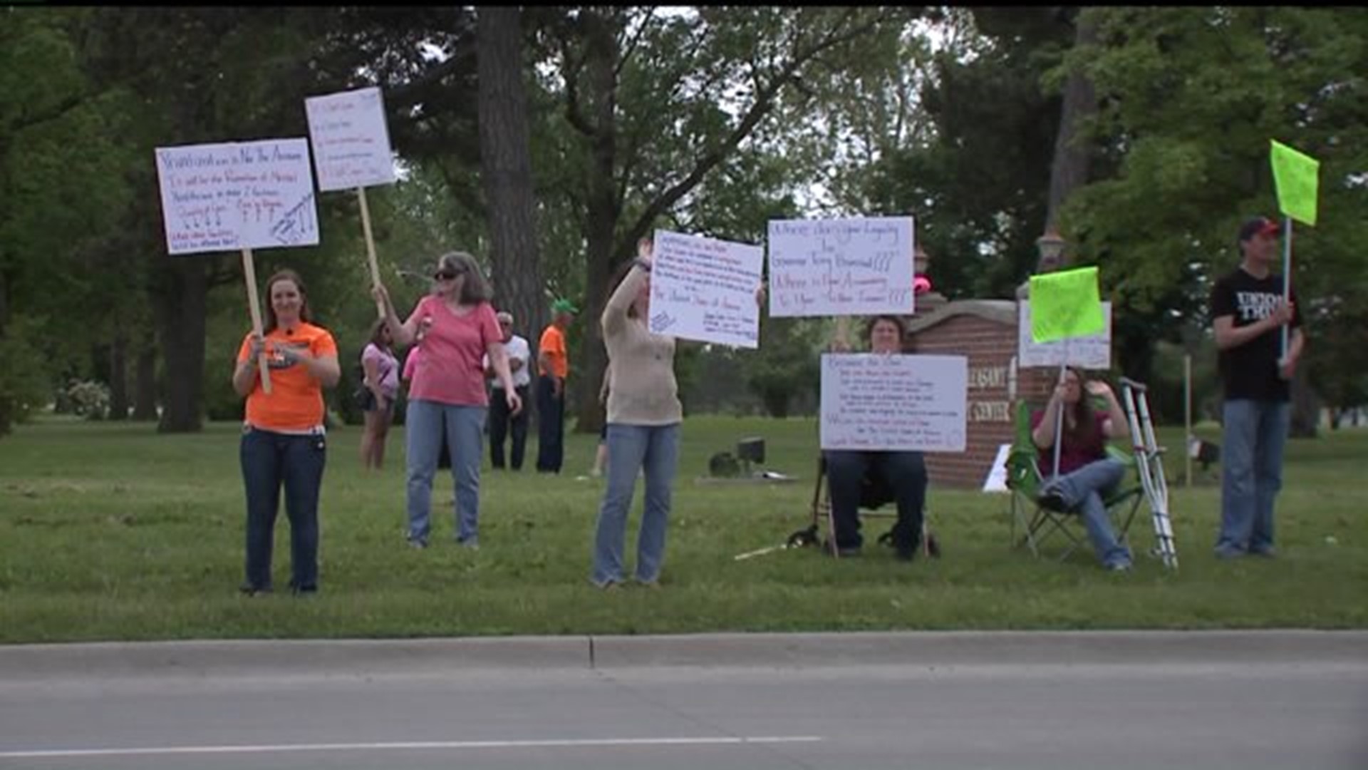 Iowans Protest Mental Health Cuts