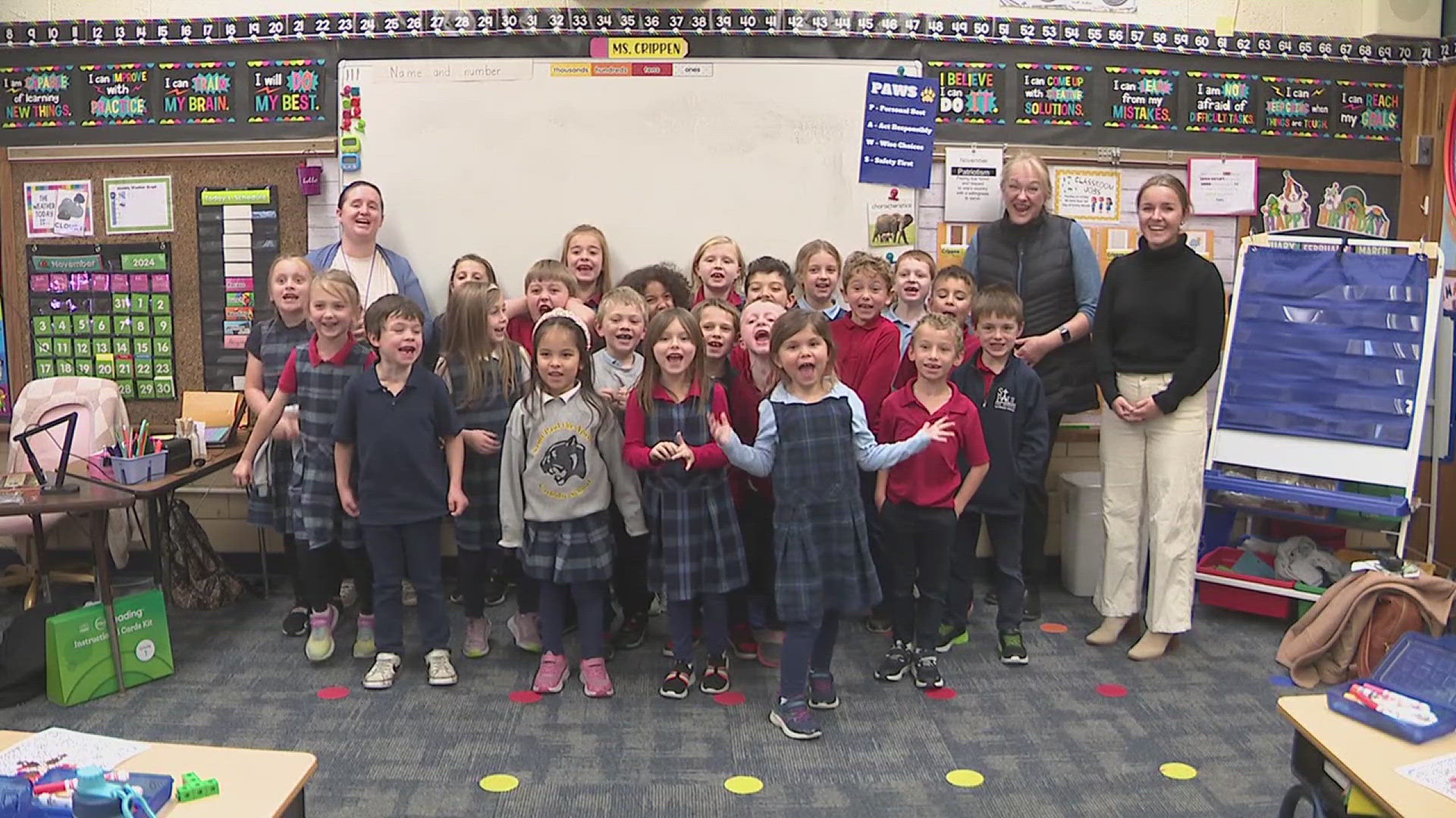 News 8 spoke to first grade students at St. Paul the Apostle Catholic School for one of our favorite Thanksgiving traditions.