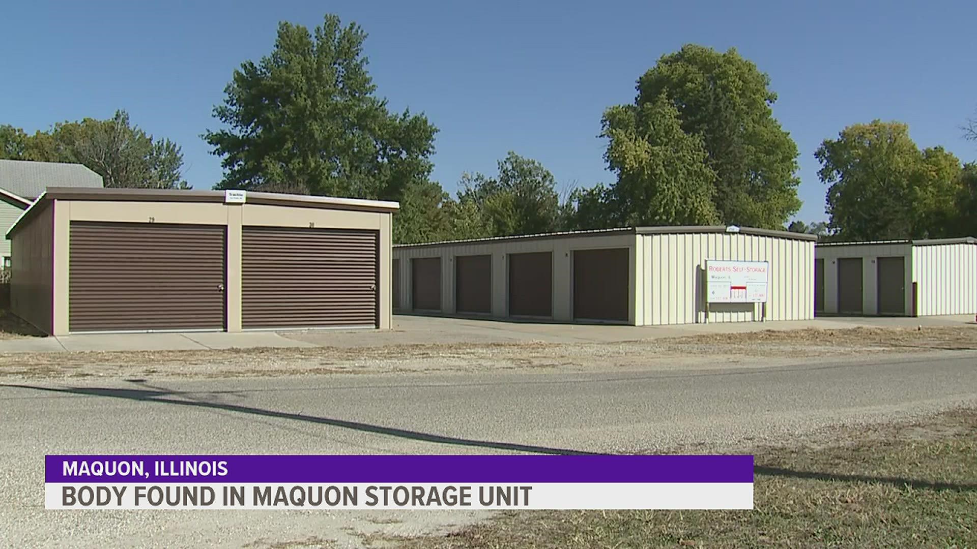 Autopsy conducted for the human remains found in a Maquon storage unit.