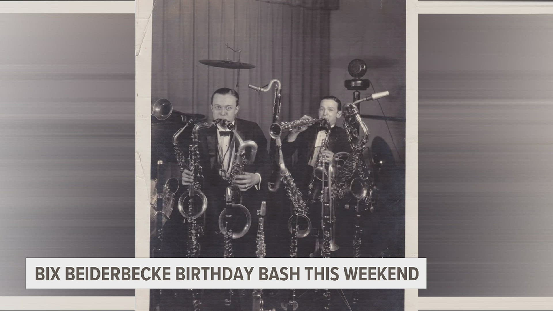 Celebrate Bix Beiderbecke's birthday with live music, food, conversations and the playing of Don Murray's tenor sax for the first time in 95 years on March 9 and 10.