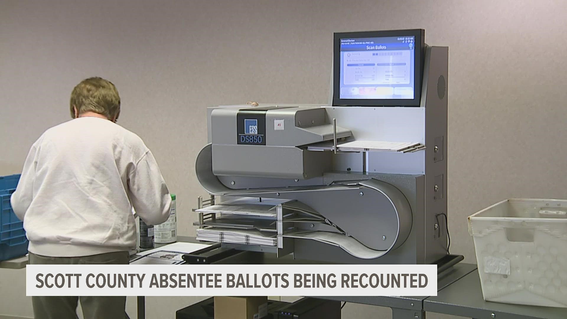 Election officials will re-canvass Wednesday morning to confirm the results.