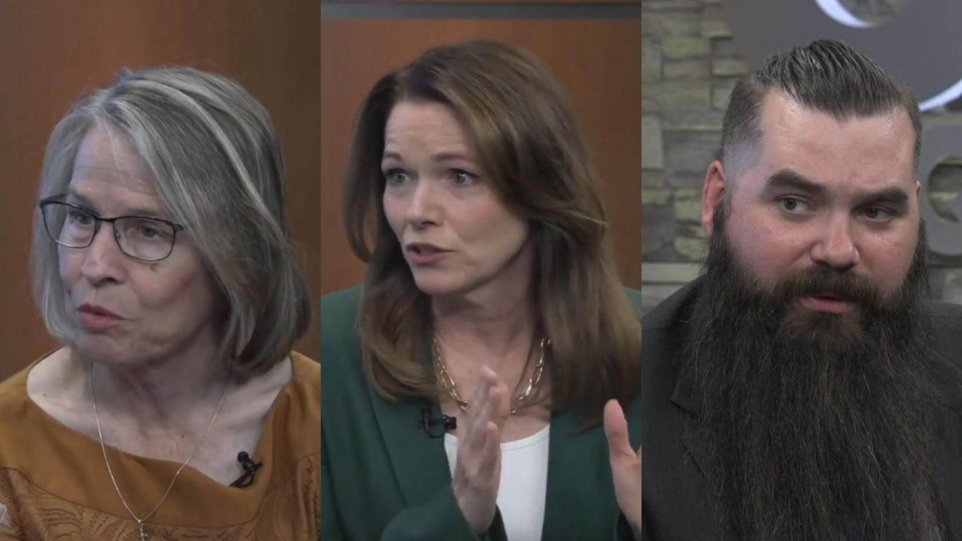 News 8 spoke with incumbent Mariannette Miller-Meeks (R), Christina Bohannan (D) and write-in candidate Nicholas Gluba (L).