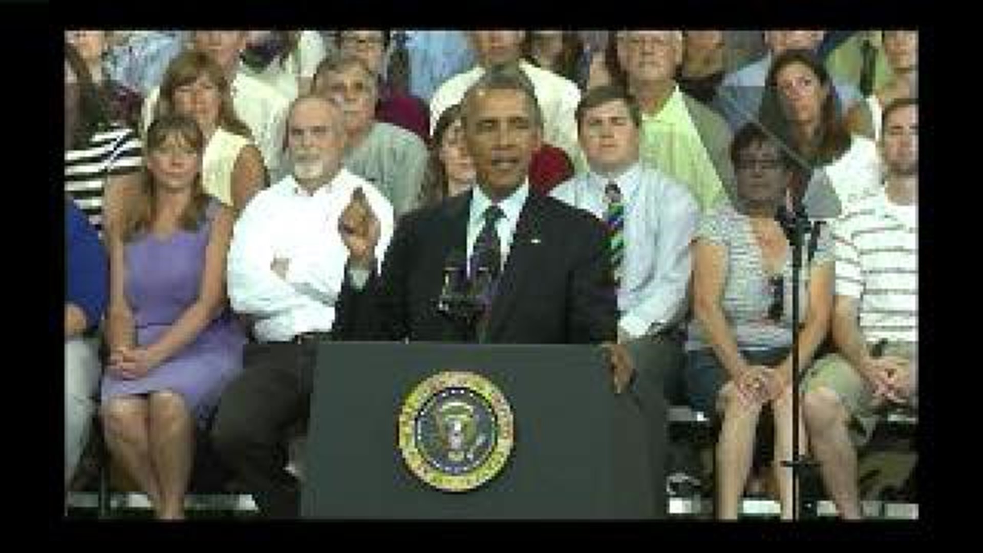 President Obama speaks in Galesburg - clip 7 of 7