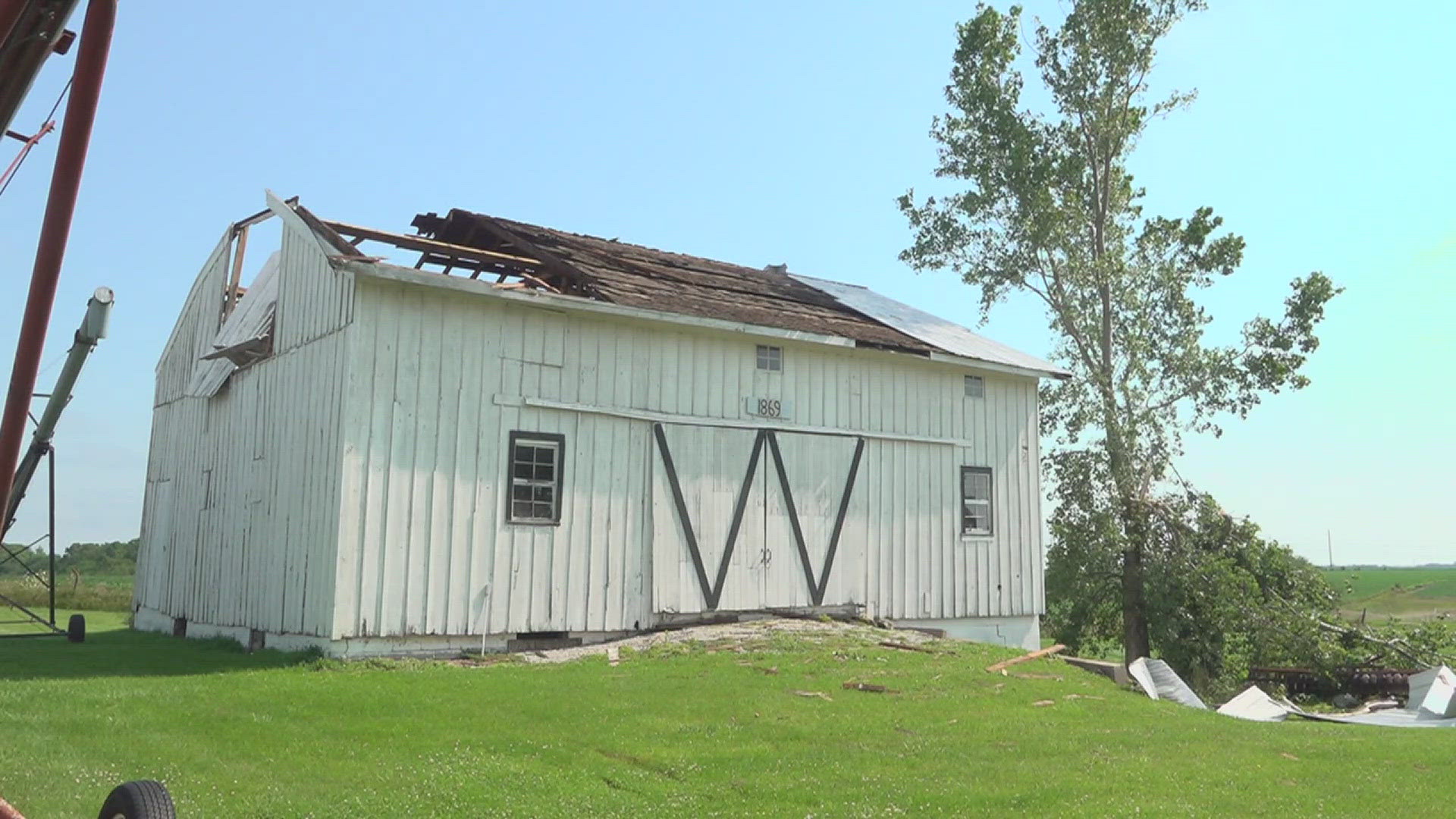 The Weihler Farm has been in the family since the 1860s, but the barn suffered damage during the storm.