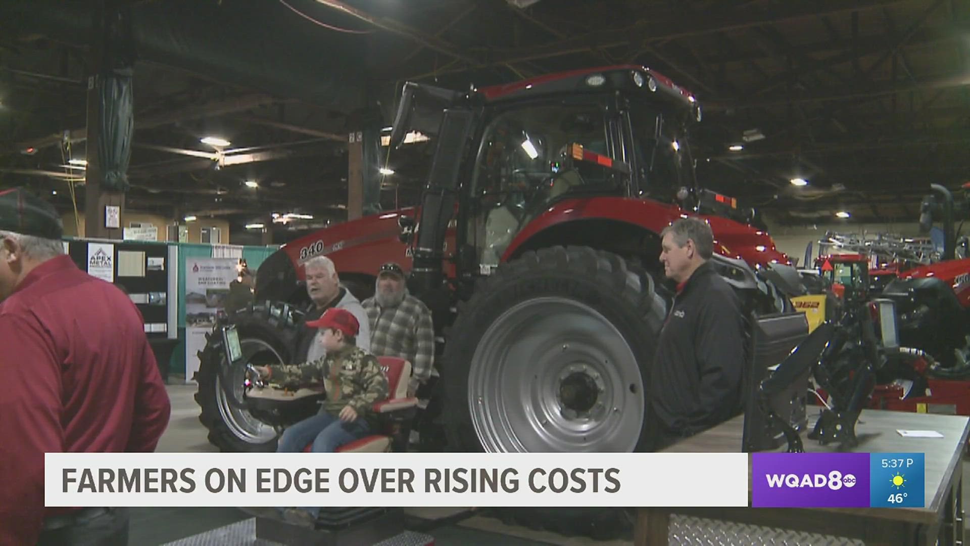 Farmers at the Quad City farm show are feeling the anxiety.