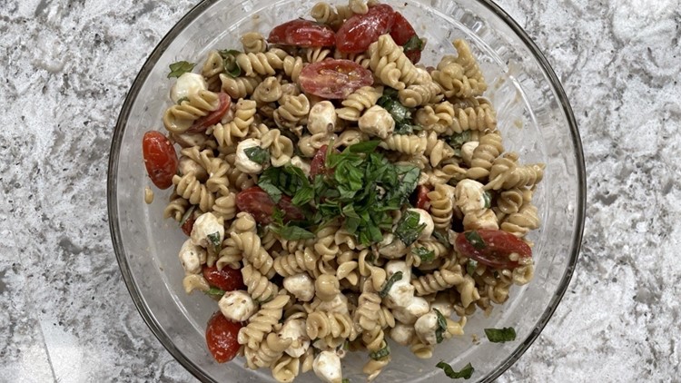 This caprese pasta salad is sure to help you beat the heat this week