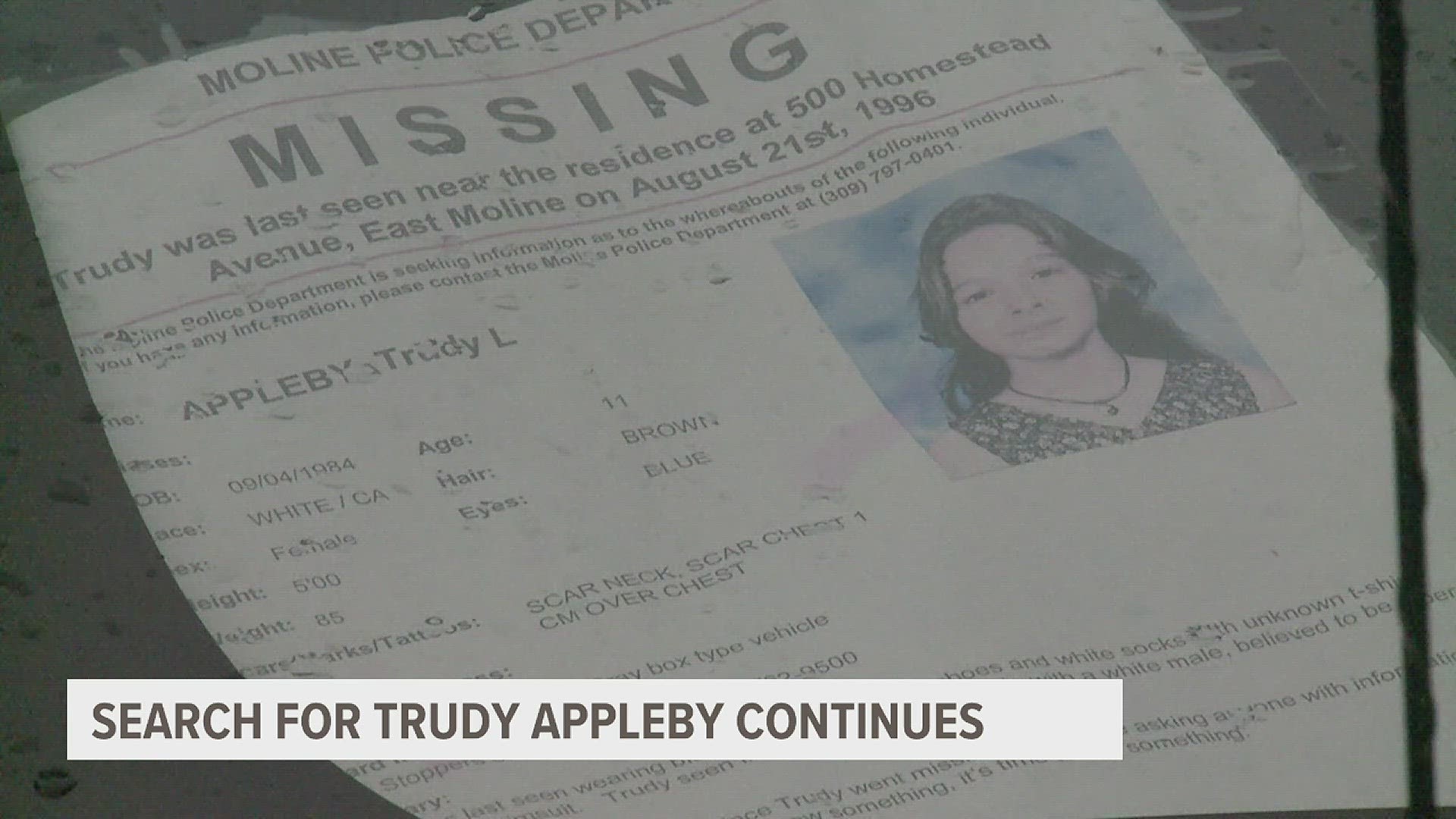 Trudy Appleby has been missing since 1996. His uncle Ray remains hopeful that she will be found.