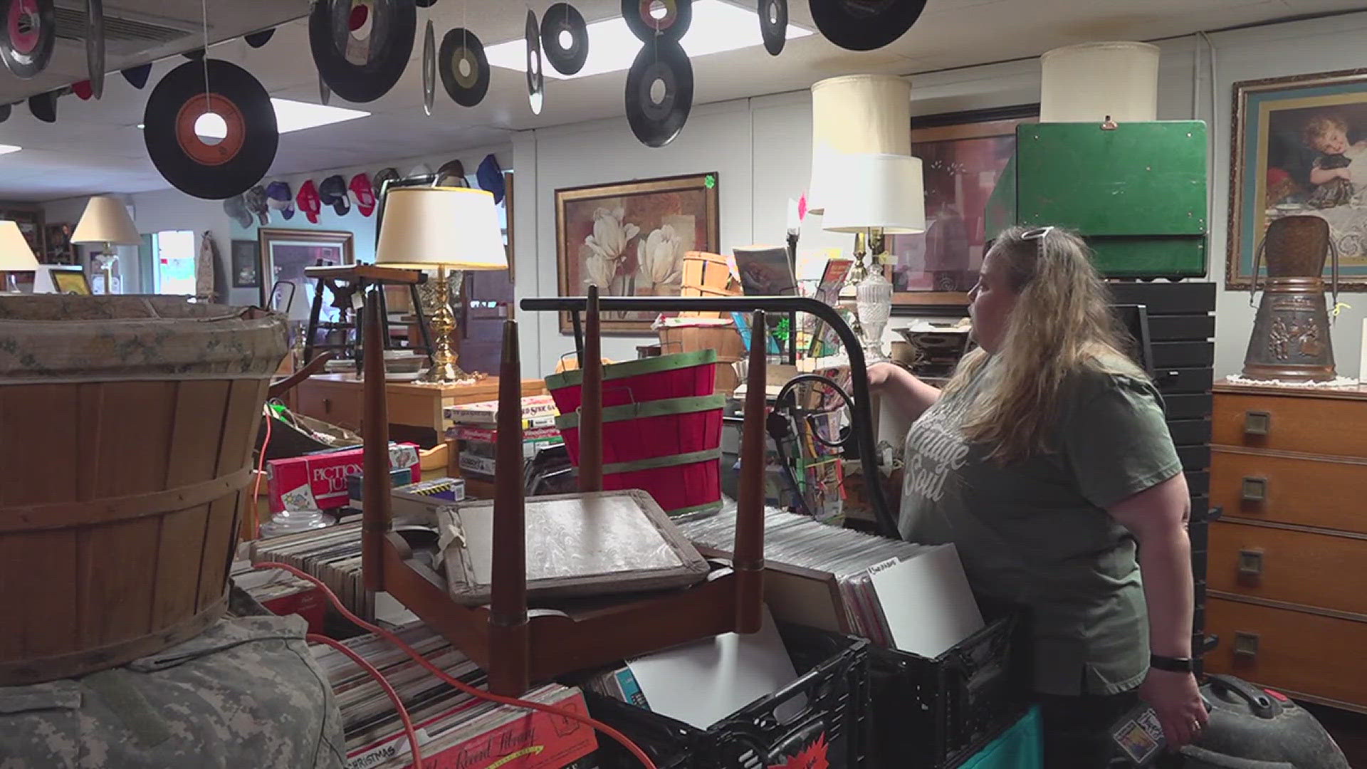Tiffany's Treasures shared the flooding on her Facebook page Friday night, which prompted people to help. Several items had to be thrown away due to damage. 