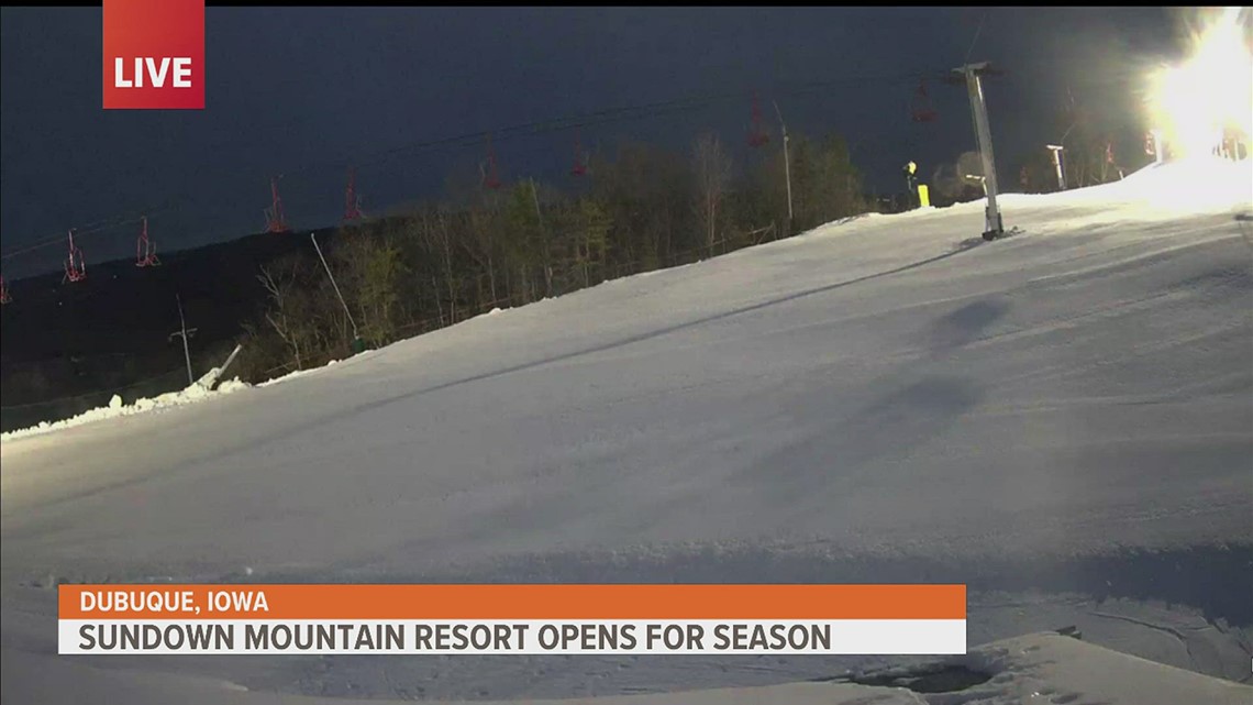 Sundown Mountain in Dubuque officially open for the season