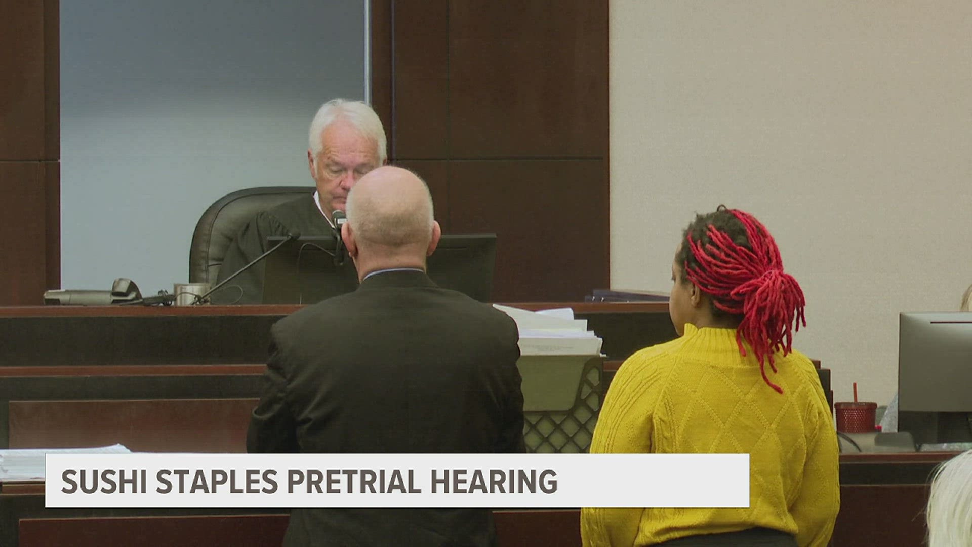 Sushi Staples appearing in court this morning. She's charged with concealment of a death and failure to report the death. Her attorney filing a motion for release.