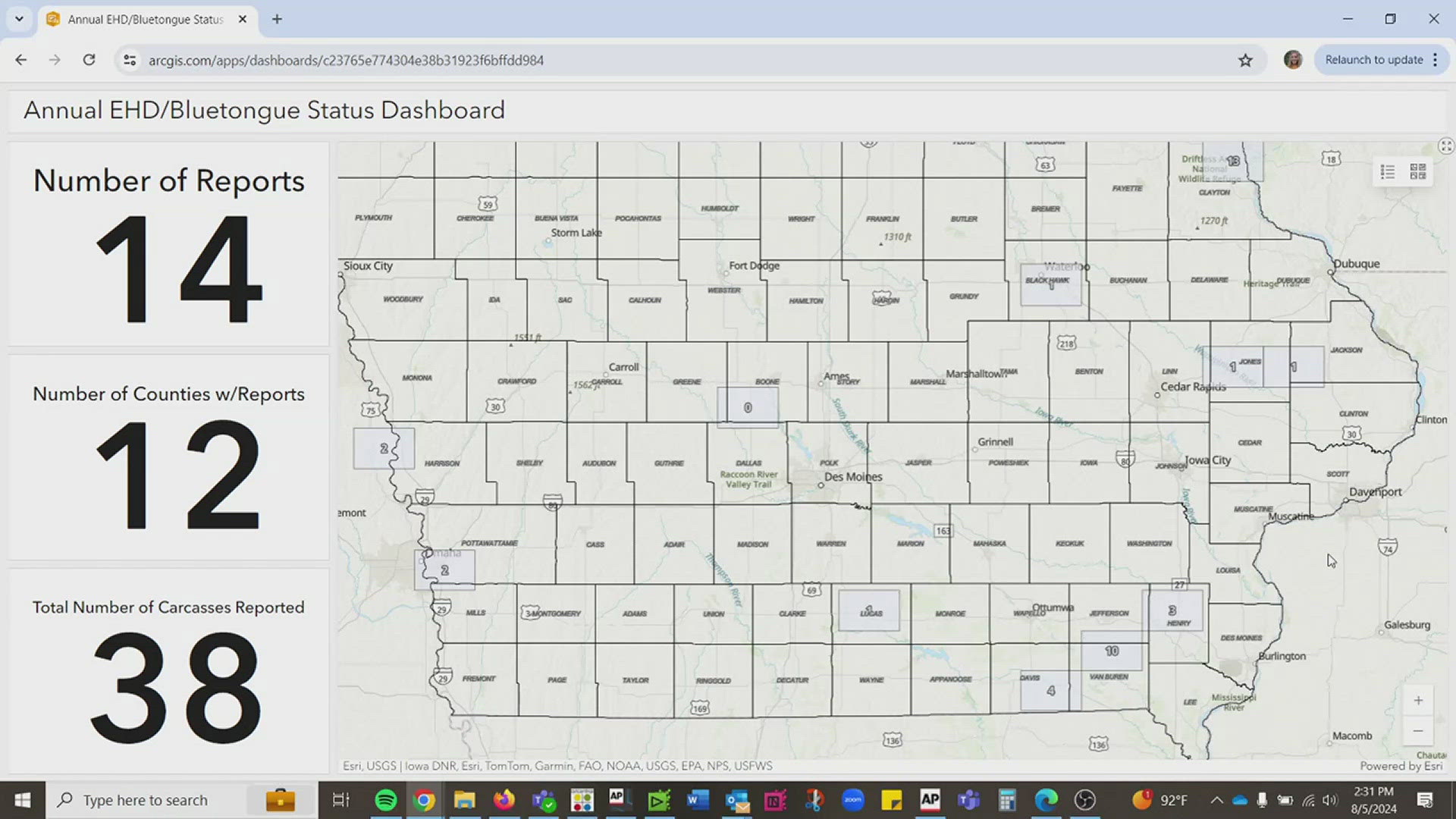 The state saw its second-worst outbreak of hemorrhagic disease in 2023. Now, anyone who finds a dead deer is encouraged to report it through an online portal.