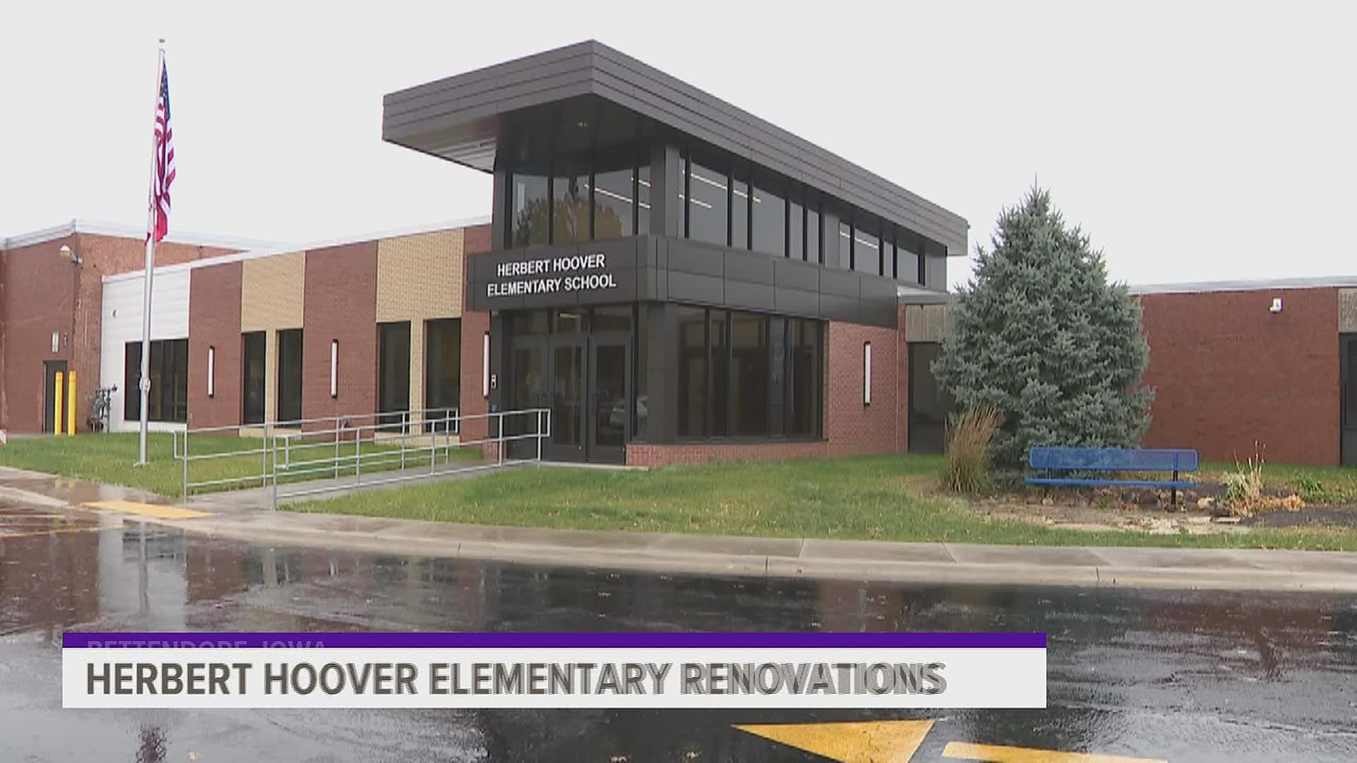 The renovations included a new, secure entrance, three fifth-grade classrooms, an inclusive playground and updated offices.