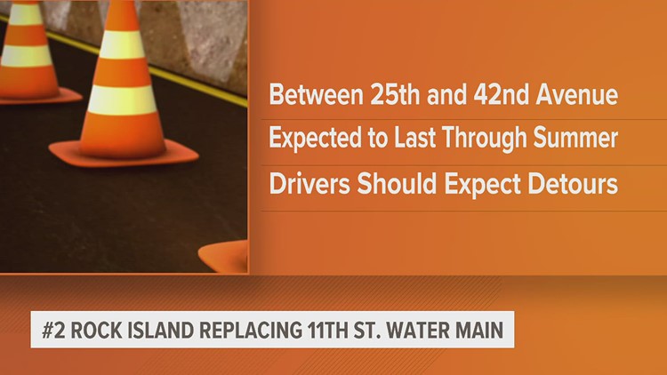 Water main replacement begins for Rock Island's 11th Street this week