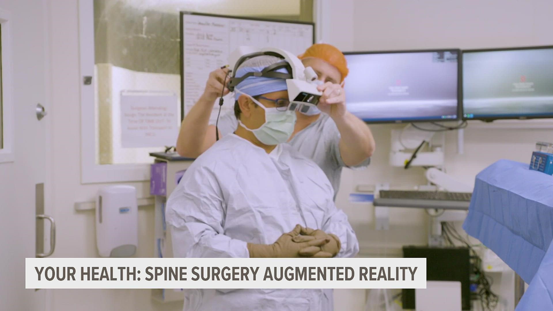During surgery, the high-tech guidance system means surgeons don't have to take their eyes off their patients, providing more precise and efficient back procedures.