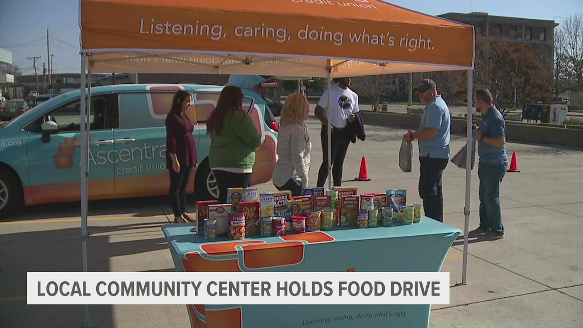 Ascentra Credit Union and TMBC at Lincoln Center are partnering up to host a community food drive through Nov. 15. Here's how you can help.