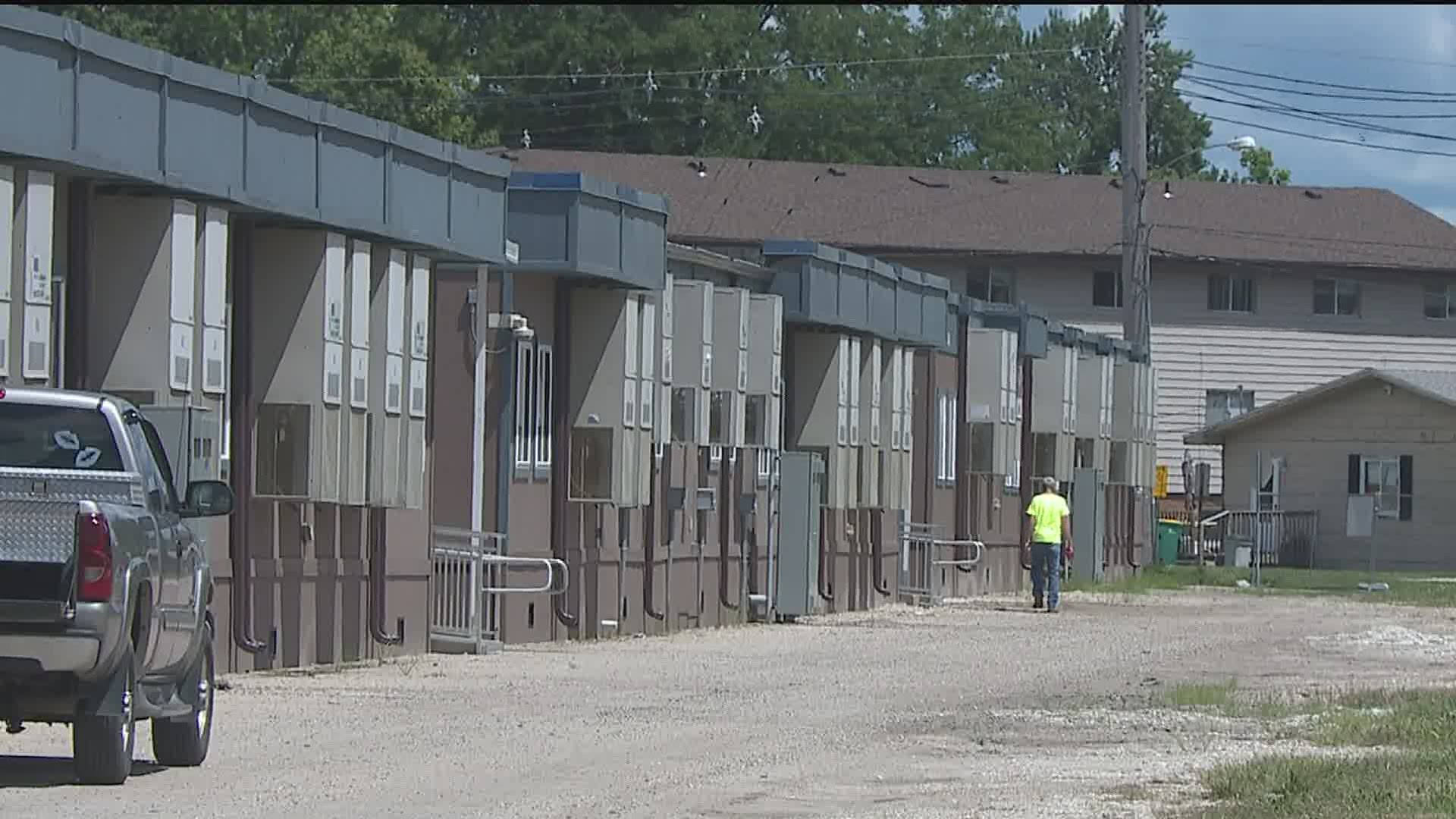 40 classrooms sit on the high school's north side to house up to 800 students.