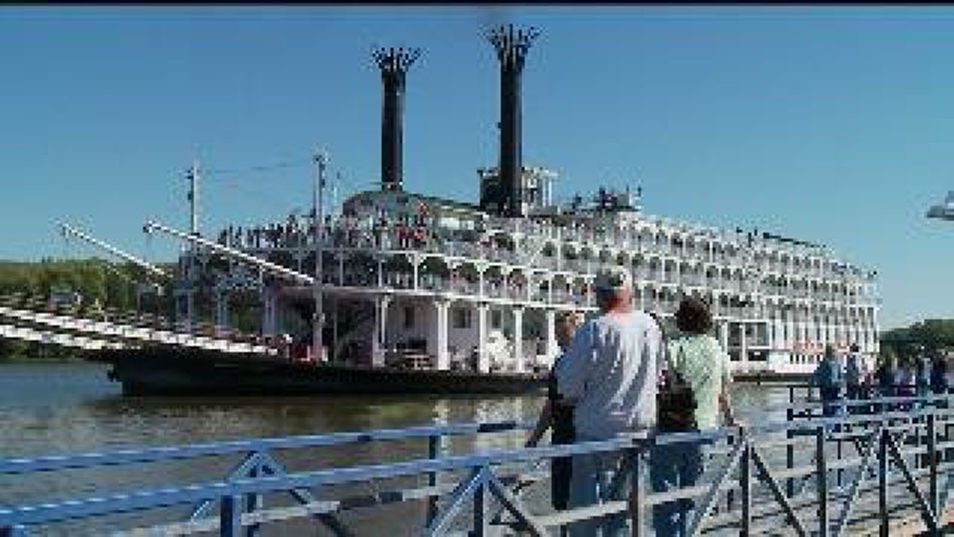 Worlds largest river boat stops in Clinton