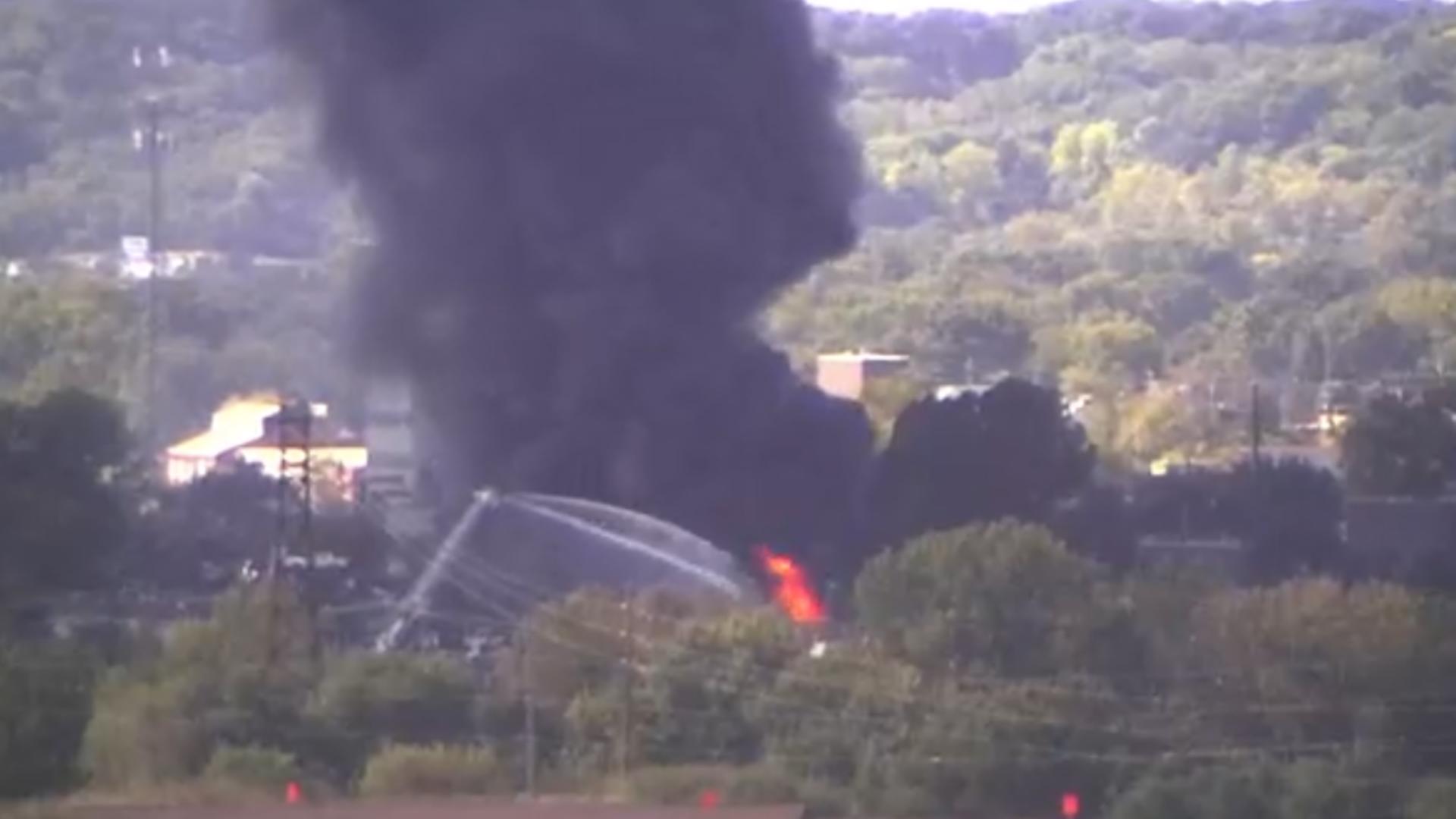 A large fire has broken out in west Davenport. Here's a live look. 