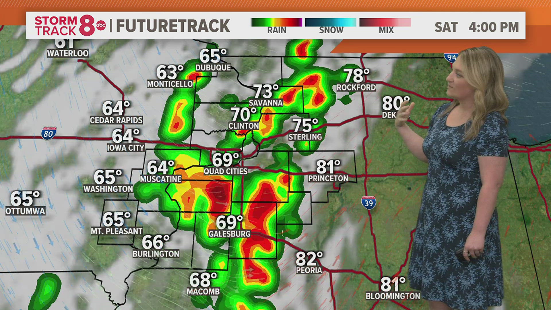 Chance of showers and storms this afternoon