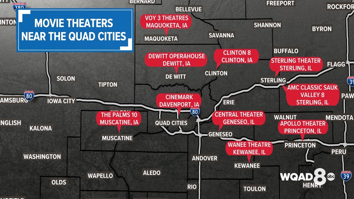 Movie theaters in the Quad Cities