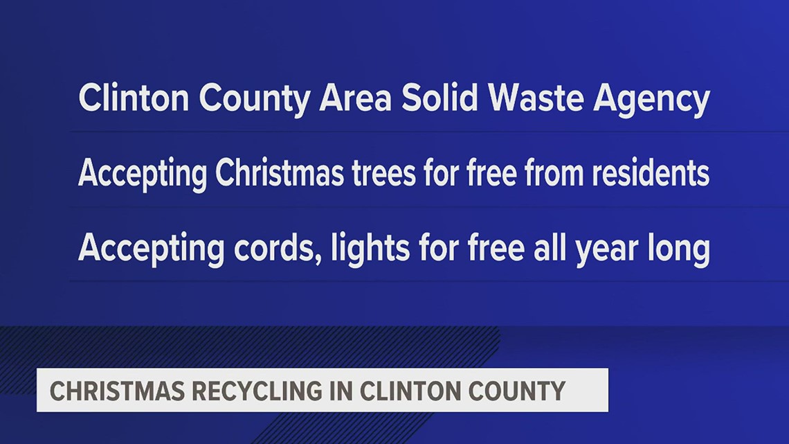Free Christmas tree recycling available in Clinton County