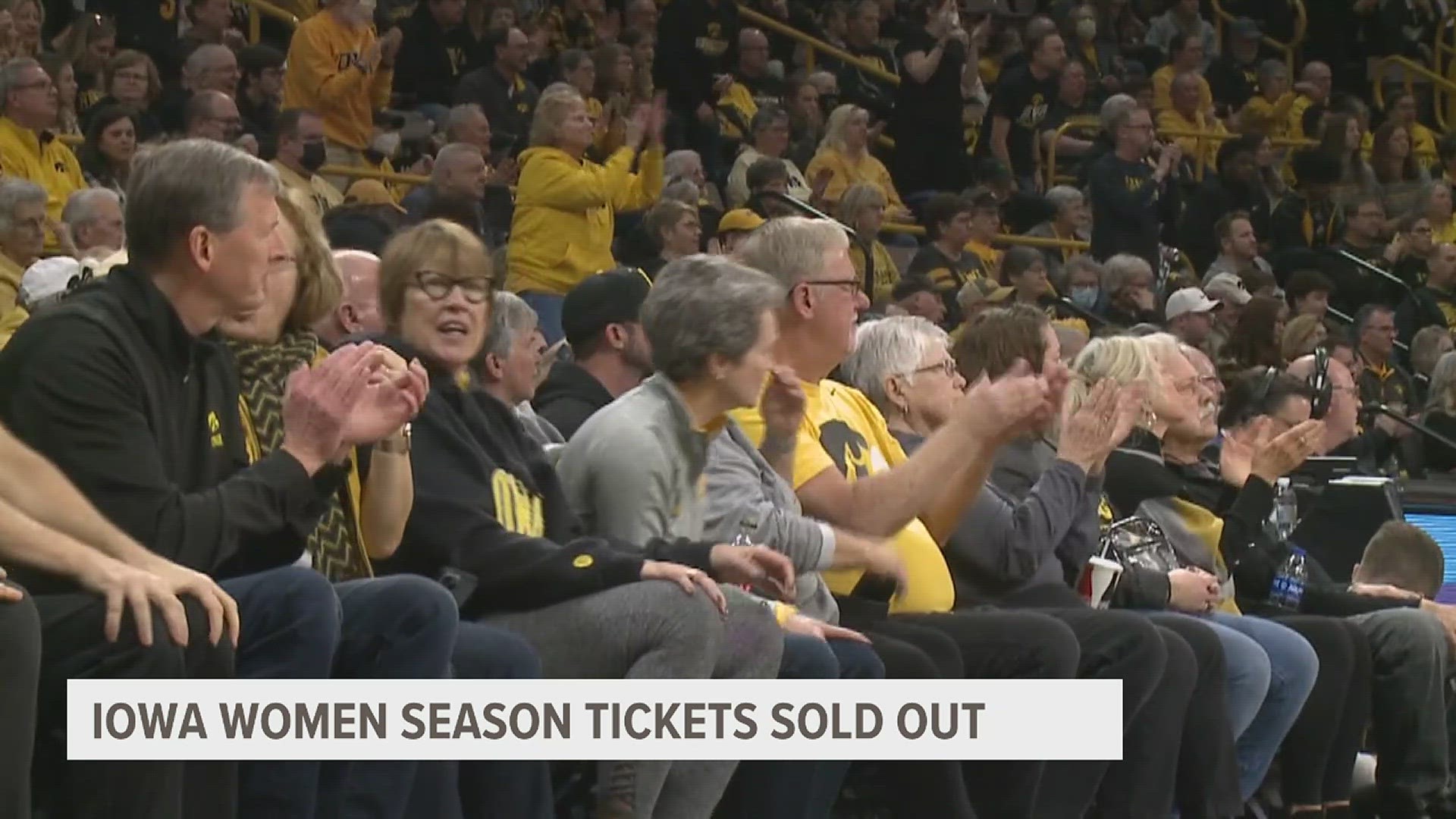 The University of Iowa announced the sell-out on Monday afternoon.