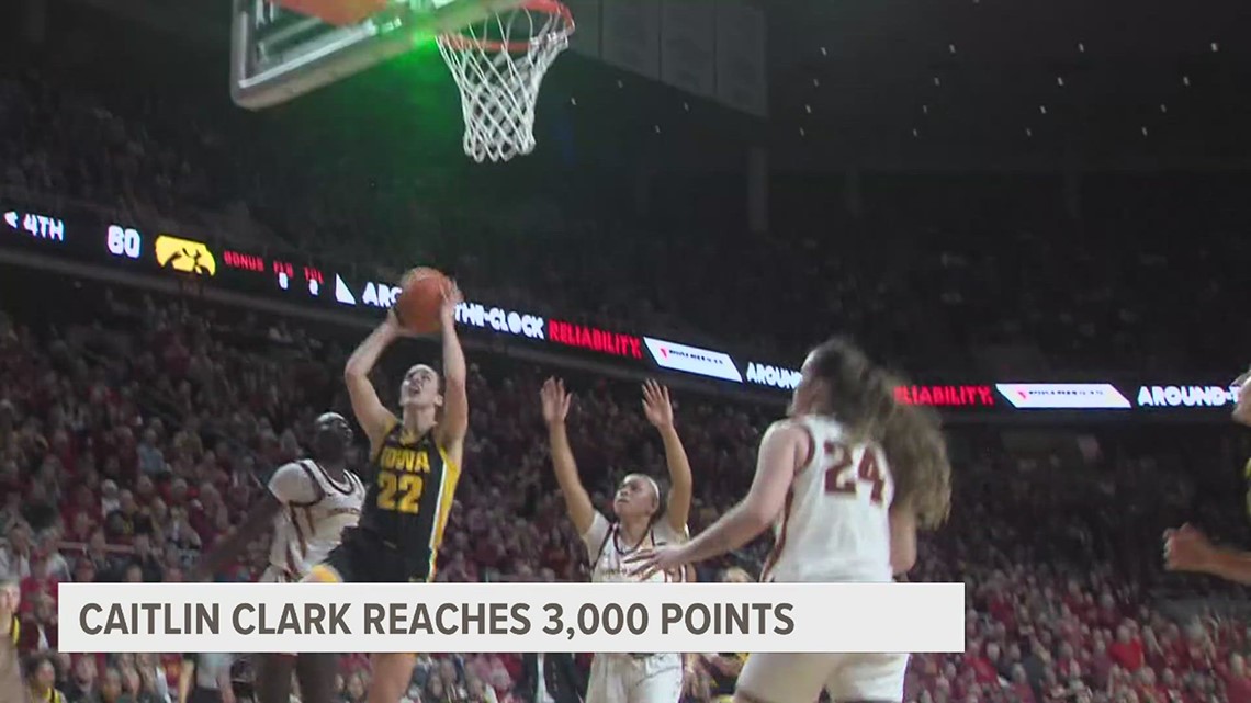 Caitlin Clark surpasses 3,000 career points | wqad.com