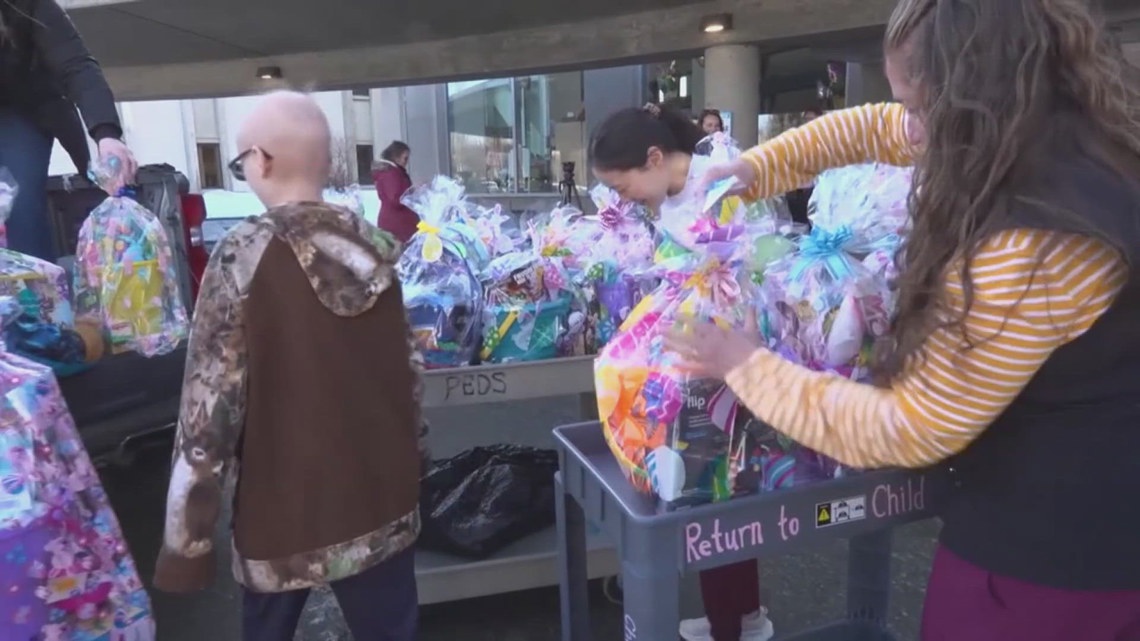 12-year-old boy delivers 124 Easter baskets to Alaska hospitals