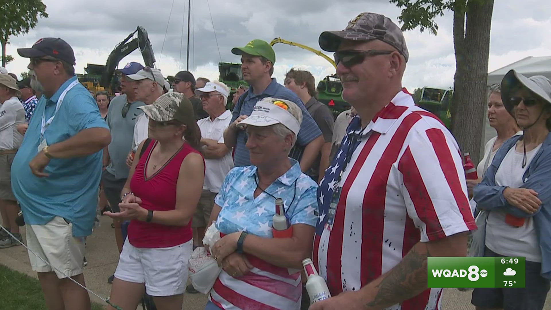 Both are veterans and celebrated their trip to the JDC with matching red, white and blue outfits.