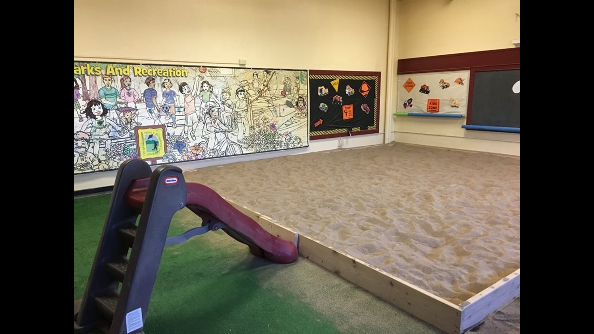 Indoor sandbox open for winter at Davenport Roosevelt Community Center