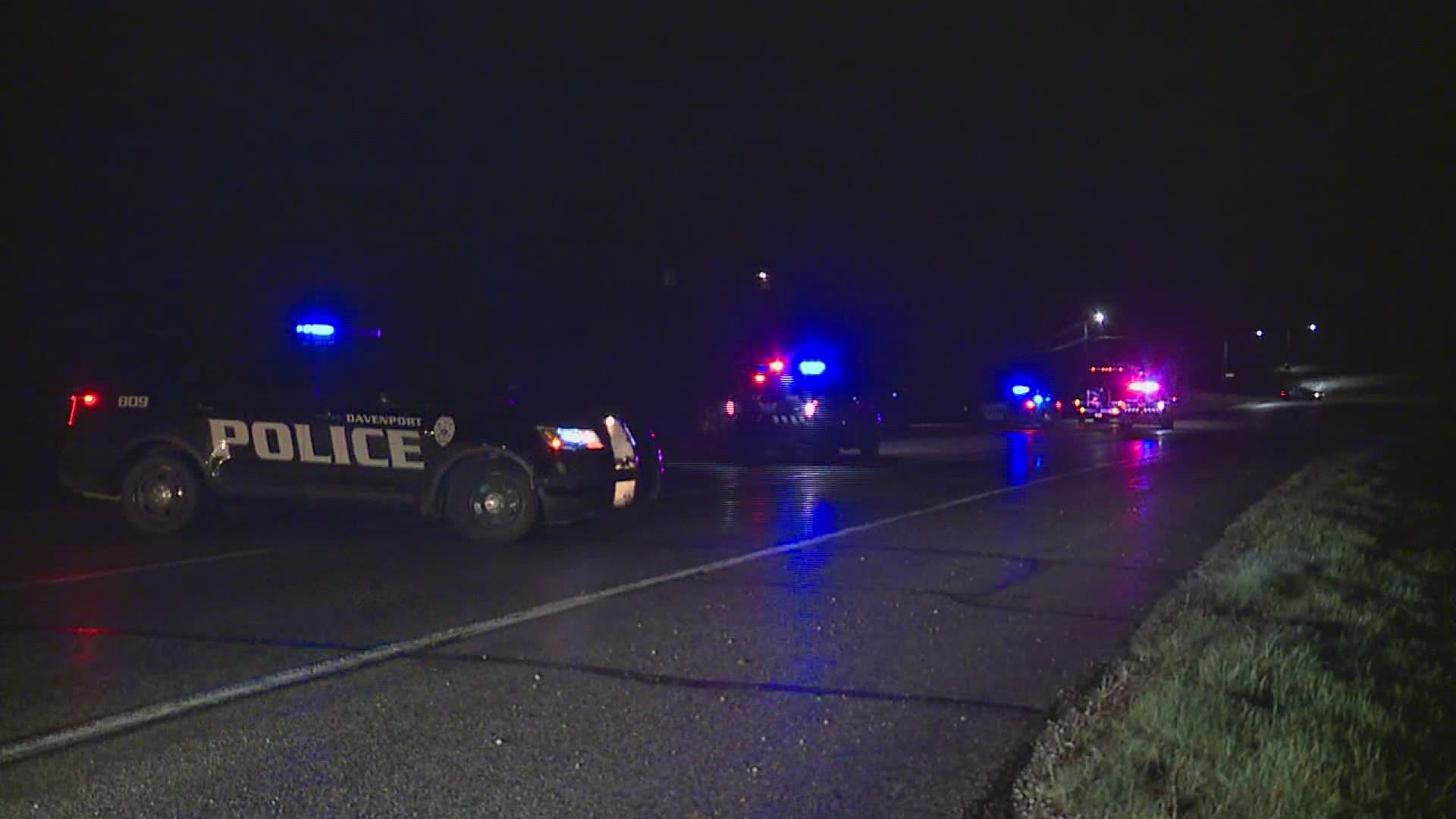 A portion of River Drive was blocked off early Friday morning because of a crash.