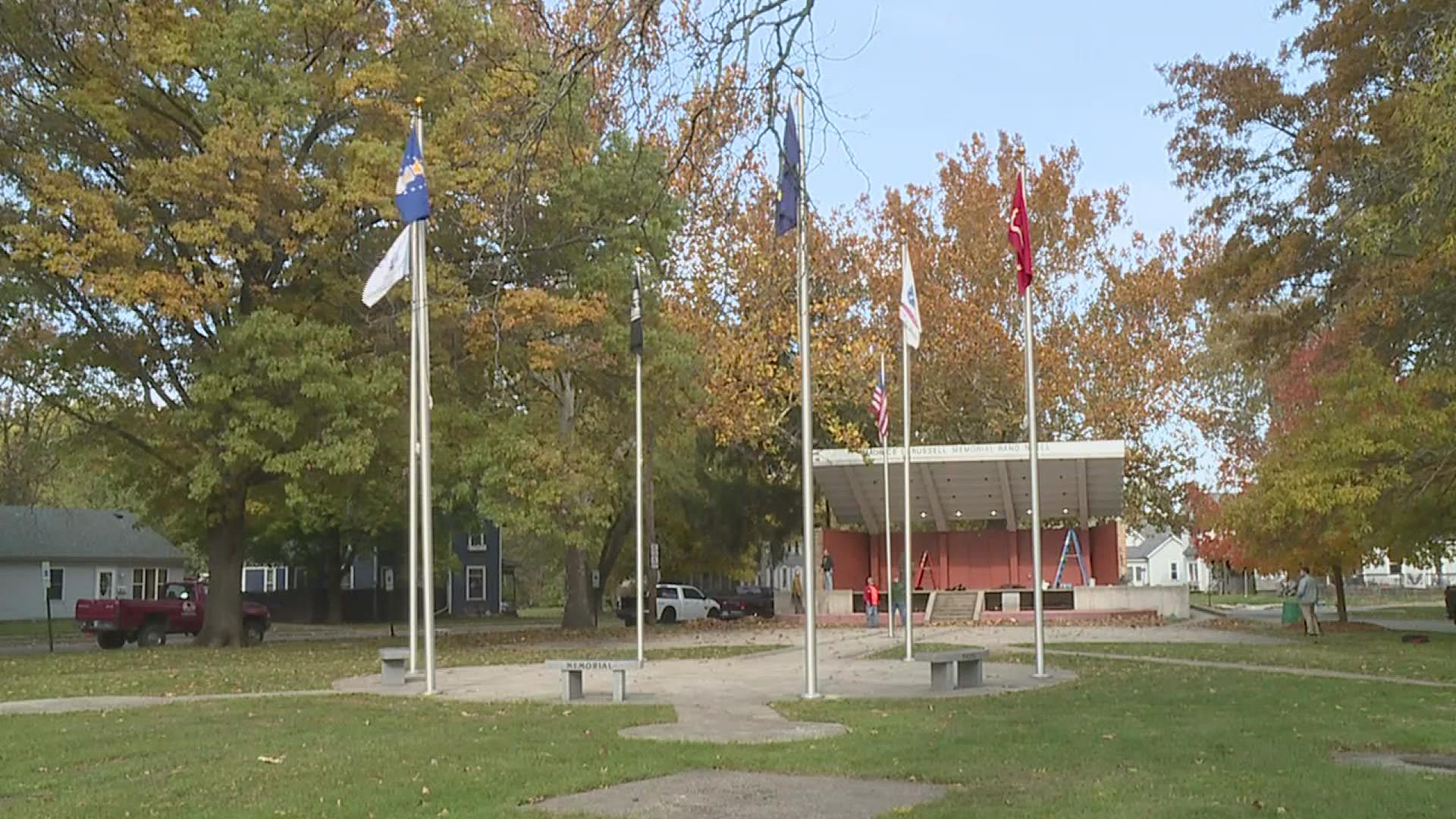 After vandals caused over $10,000 in damages to the city's Veterans Memorial Park, three officers - all veterans themselves - decided to step up and clean up.