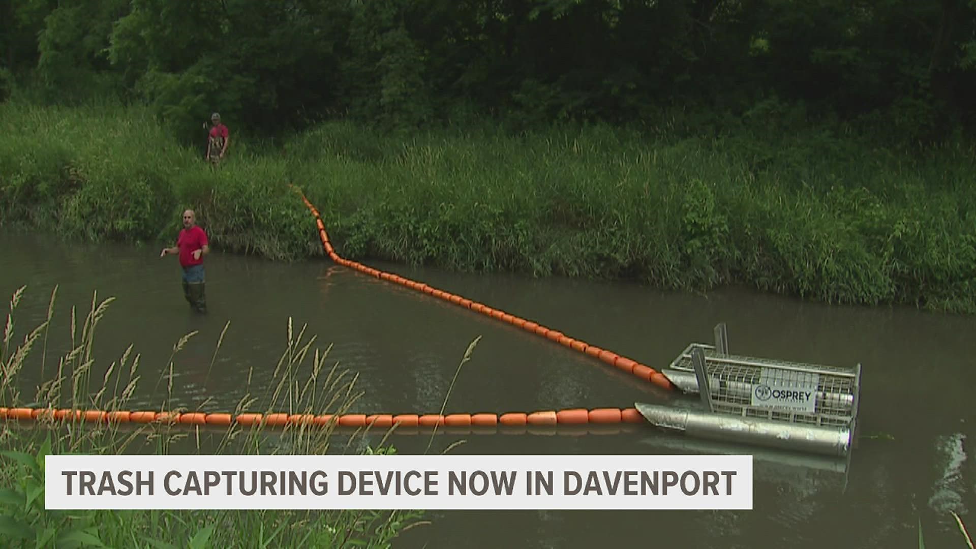 The project will work through the fall, collecting data from devices placed in Davenport's Duck, Groose and Silver creeks to learn more about litter prevention.