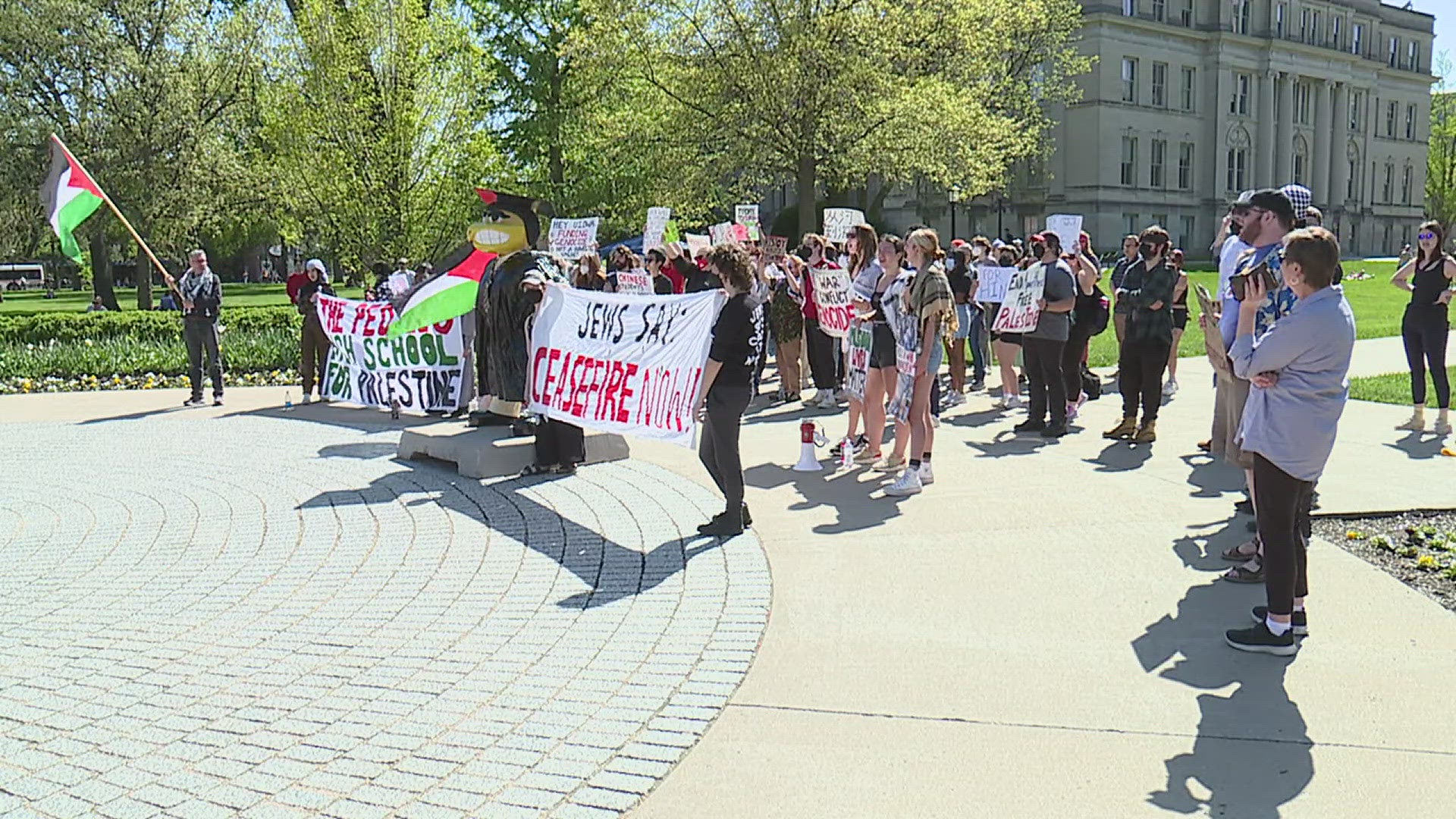 It comes amidst a wave of nationwide demonstrations on college campuses protesting the war in Gaza.