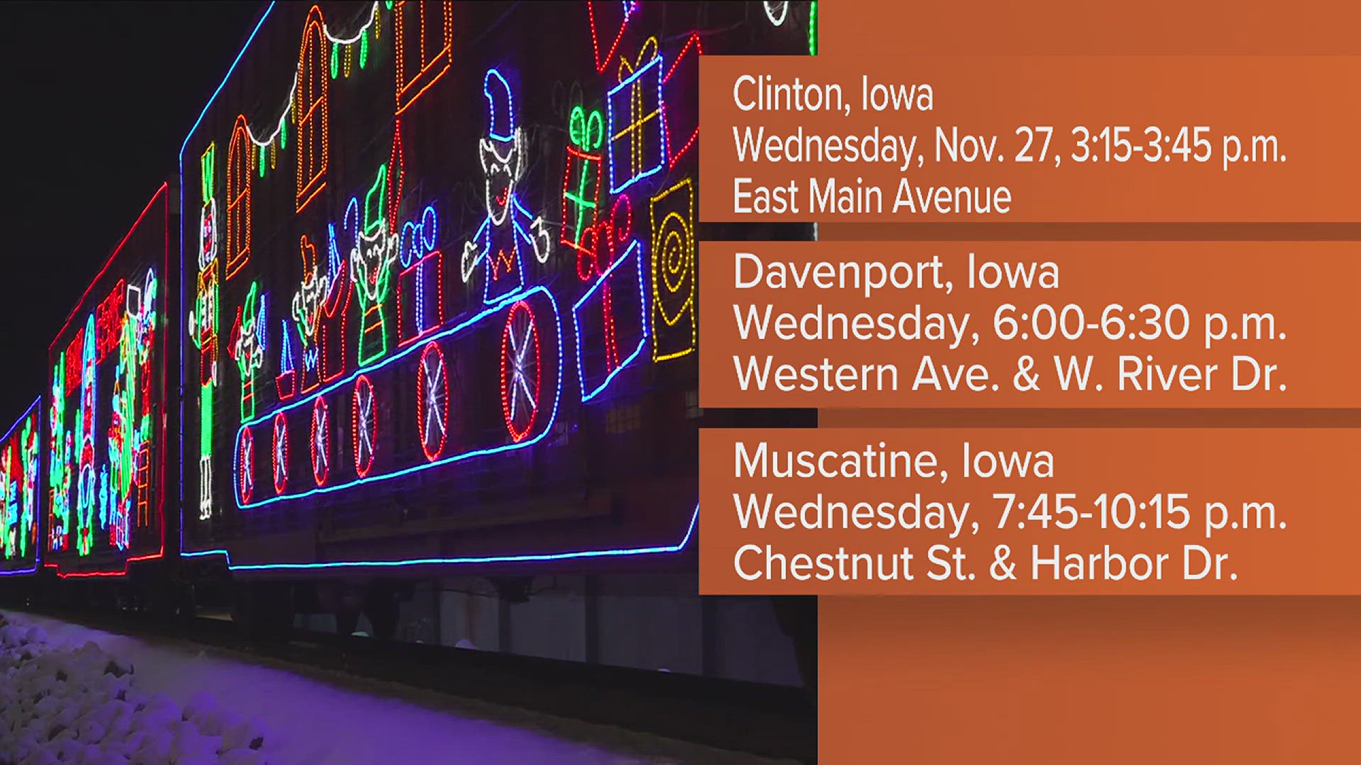 The annual Turkey Trot is coming to Davenport, which means some roads will be closed for the race, and the Canadian Pacific Holiday Train is coming to town.