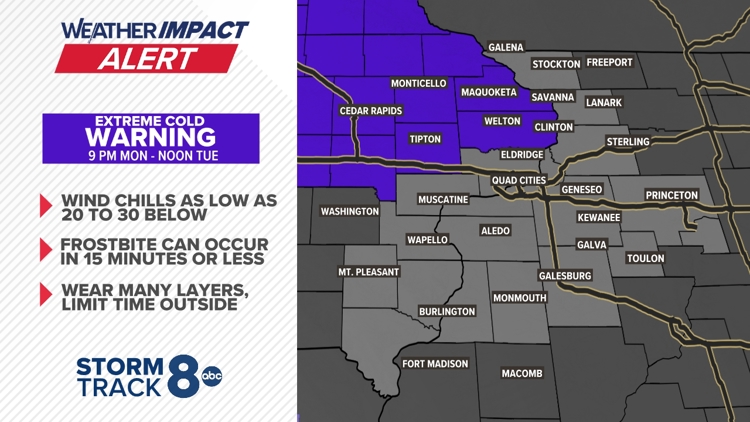 Weather Impact Alert: Dangerous wind chills through Thursday morning ...
