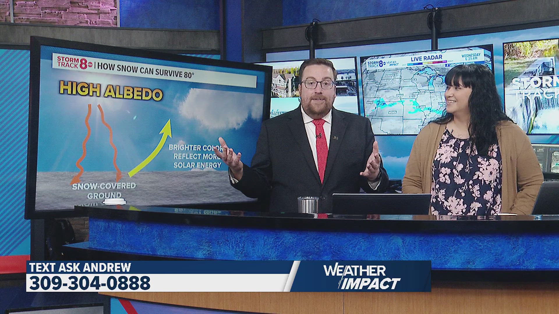 The Storm Track 8 team of meteorologists is taking Ask Andrew Live every Wednesday from 9-9:30 a.m. Send in your questions now at 309-304-0888.