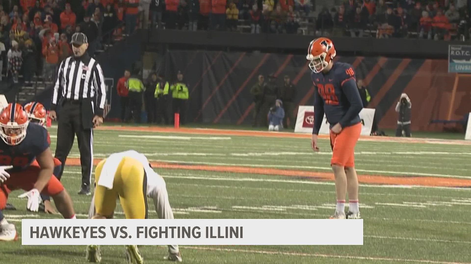 A field goal was once again the difference for the Illini, who beat Iowa in 2008 on Matt Eller’s 46-yard field goal with 24 seconds to go.