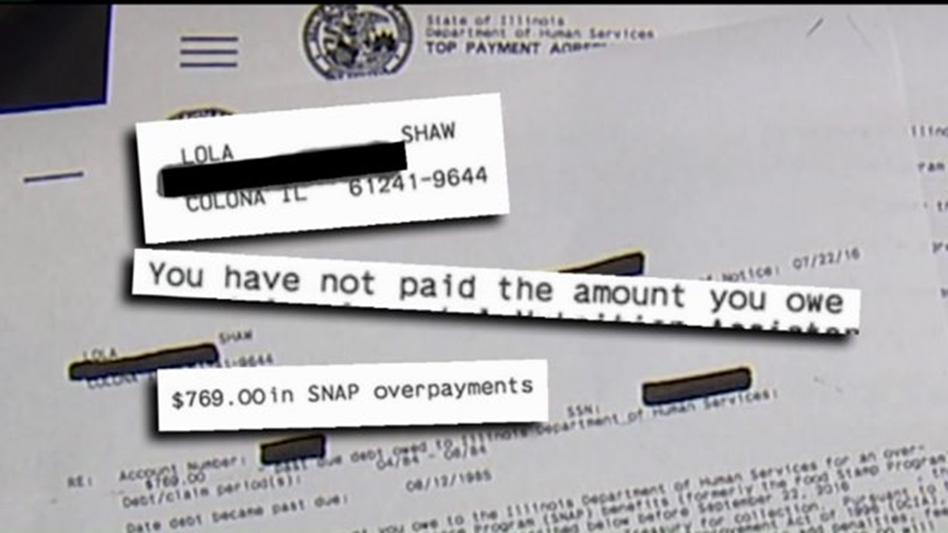 Illinois Food Stamp Over Payment