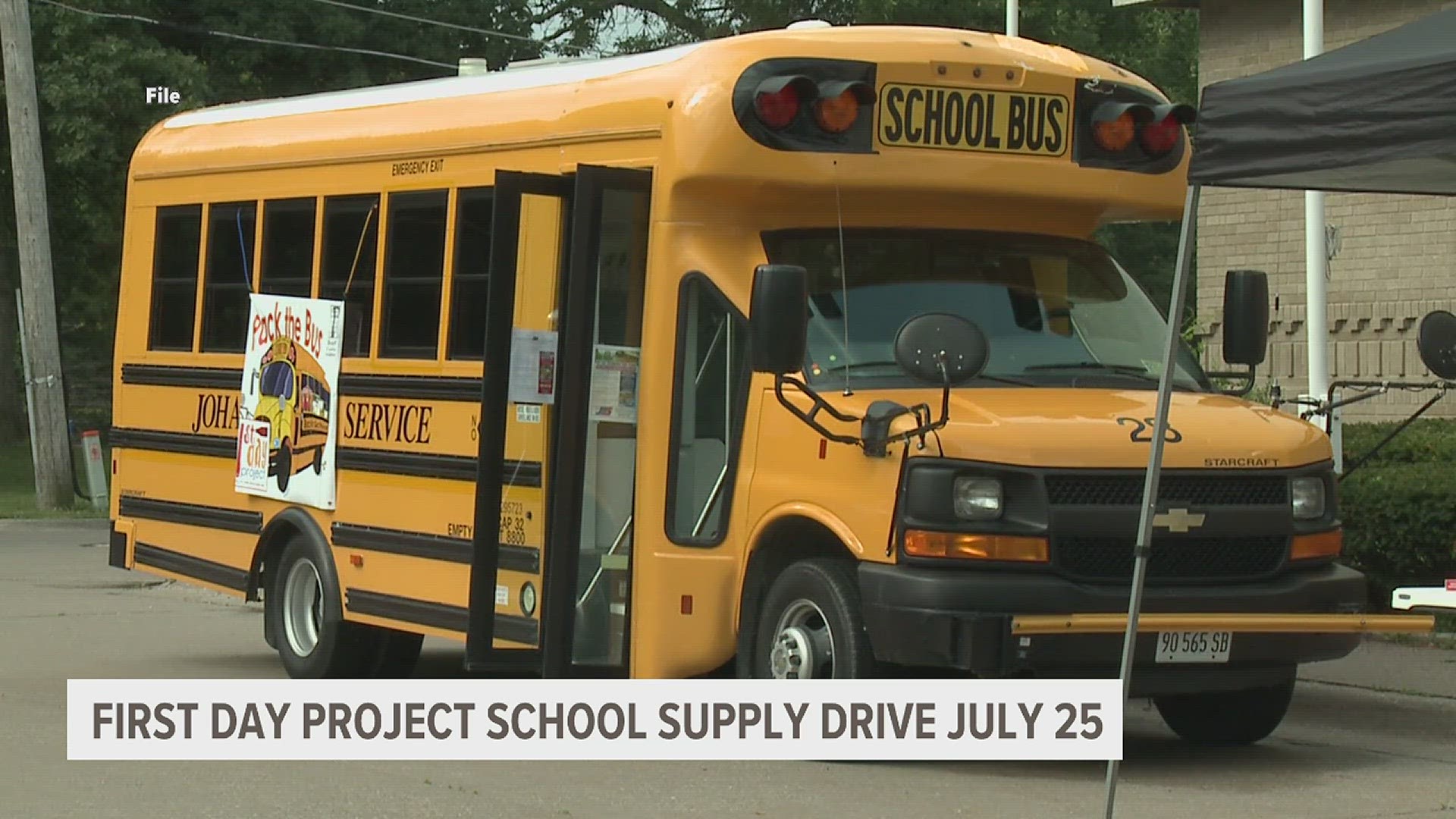 News 8 is partnering up with the First Day Project for their annual school supply drive on July 25.