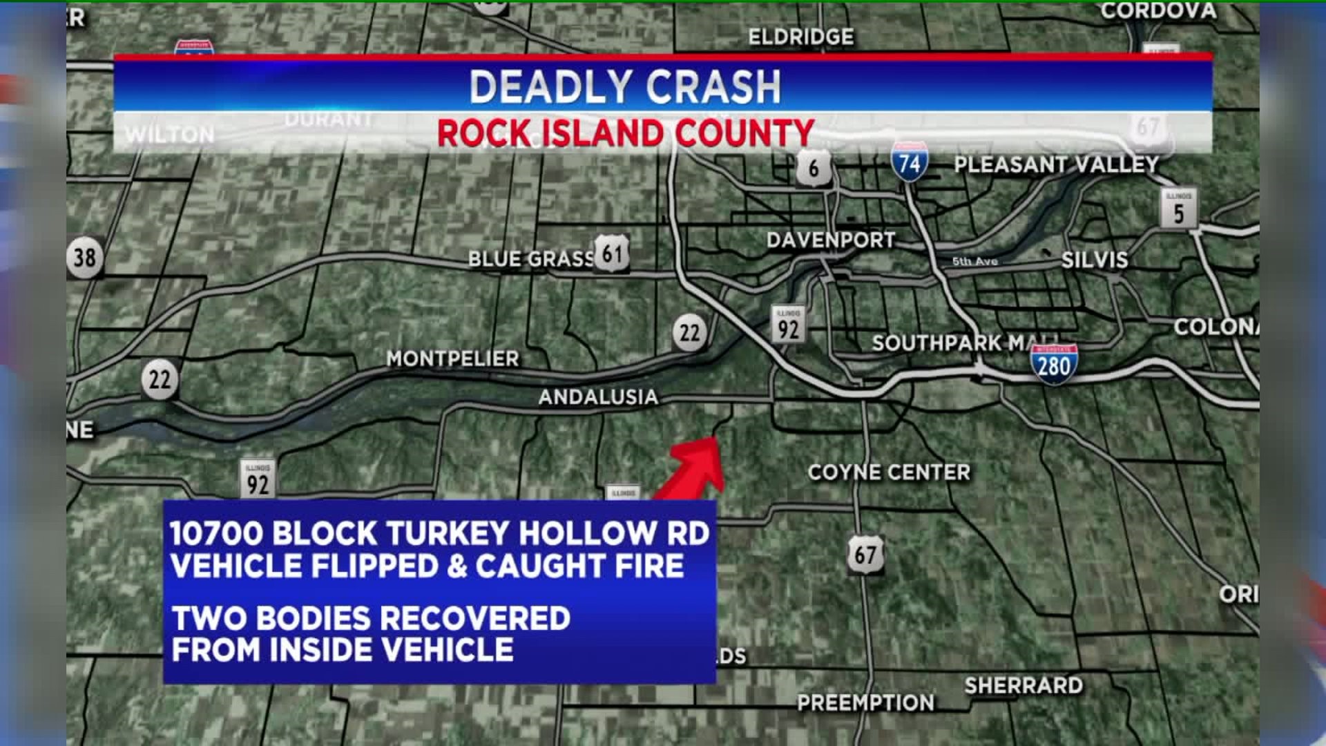 Rock Island Deadly Crash Map