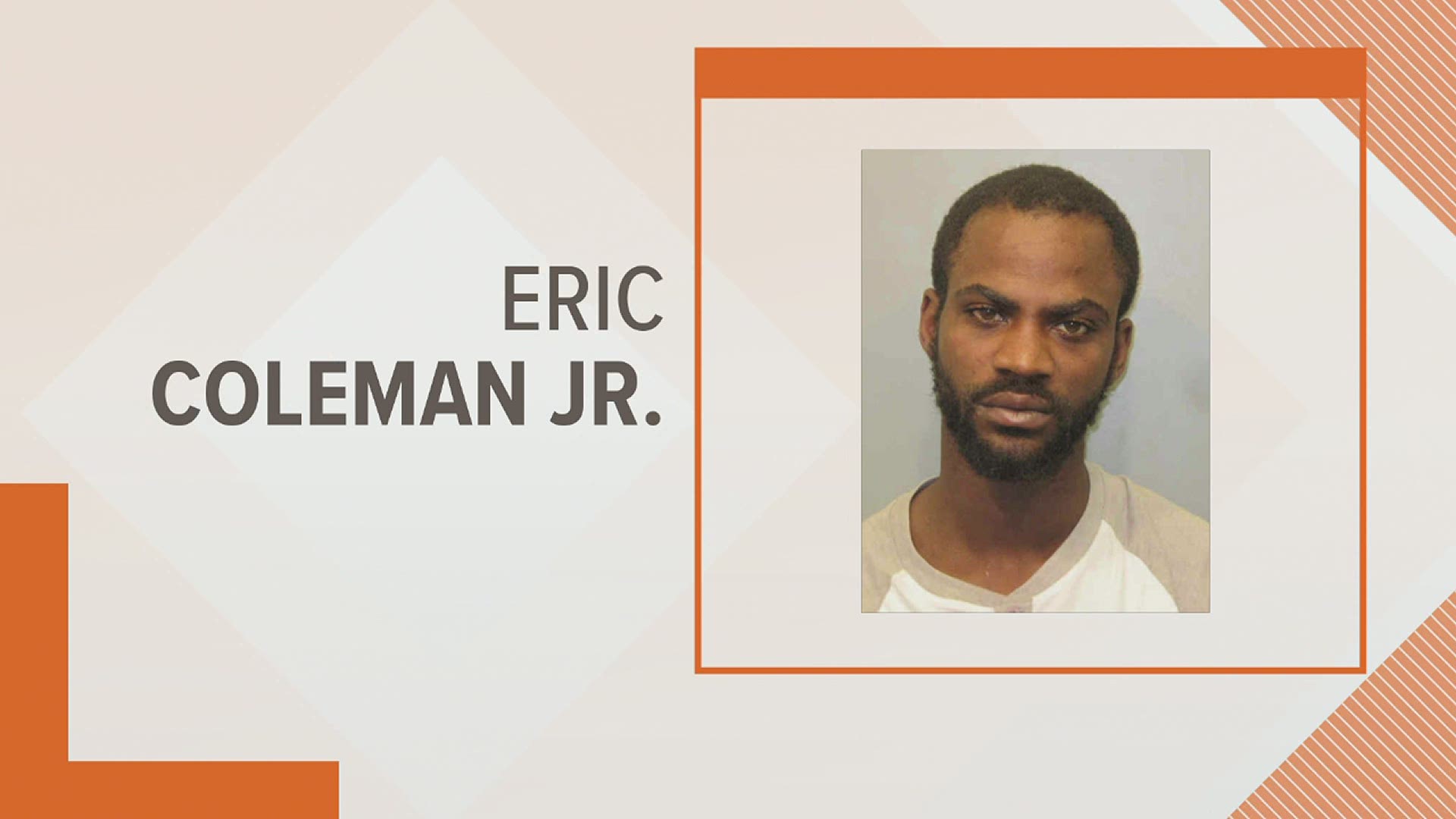Police say Eric Coleman Jr. was arrested Monday, September 14th.