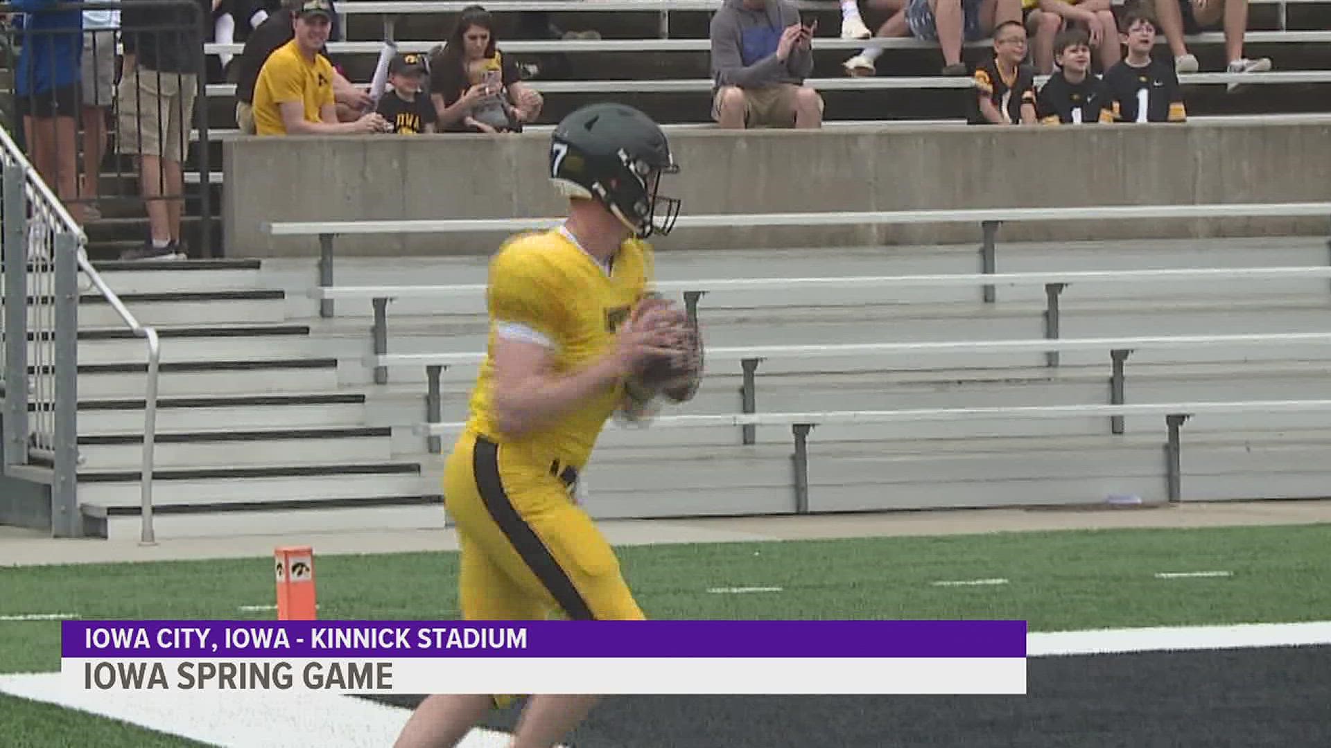 Iowa wrapped up spring practices with their annual spring game. The biggest question for the Hawks remains at quarterback.