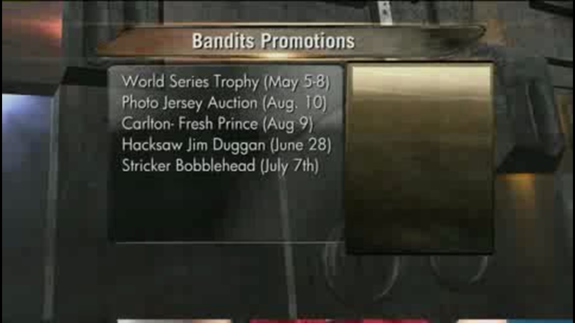 Bandits Announce Promotions 3-19-12