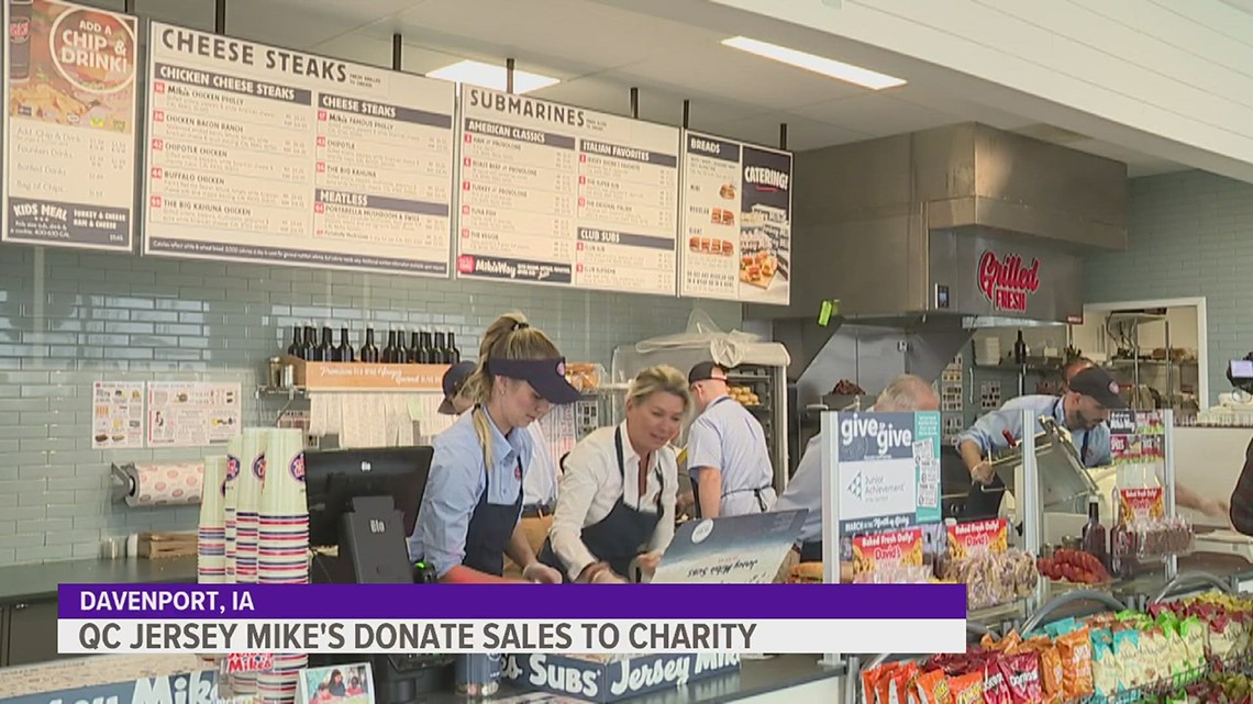 QC Jersey Mike's locations donating 100% of Wednesday sales to charity