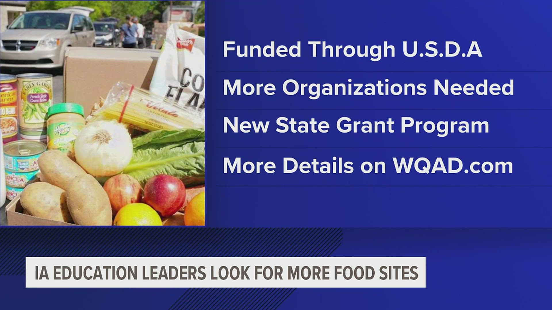 The program helps provide meals for low-income communities.