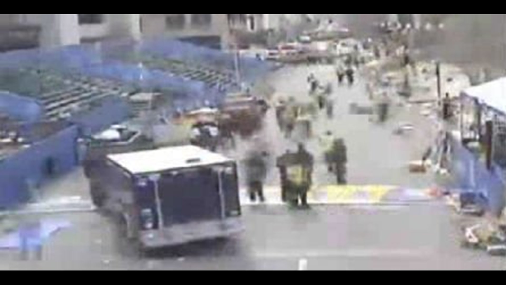 Time lapse video captured at Boston Marathon finish line